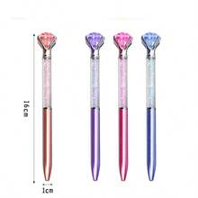 1 支，闪亮水晶钻石圆珠笔 - 可伸缩，中号笔尖 - 非常适合婚礼、办公室、学校、圣诞节和情人节礼物，6 支/套，单色校准带，混合颜色，便携式校准带，校准带，学生使用，办公室使用，学校用品，返校