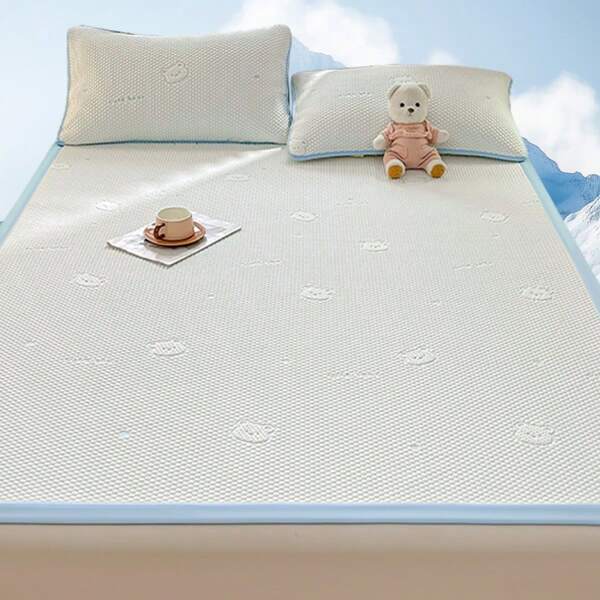 Tapis de refroidissement ourson brun 3D - conçu pour s'adapter parfaitement aux surfaces de qualité, offrant un confort doux avec son matériau élastique