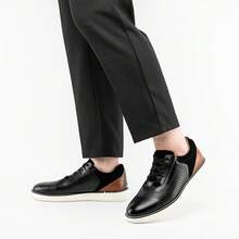 Men's Oxford Shoes Dress Shoes Men's Lightweight Lace-Up Fashion Shoes-20256688 - 黑色-04 - 查看 4