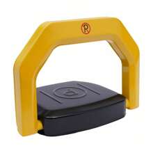 Automatic Parking Lock With Keys, Folding Driveway Security Car Barrier Lock, Remote Control Automatic Parking Barrier Lock With Remote Control Bollard Space Security Lock - Yellow - View 8