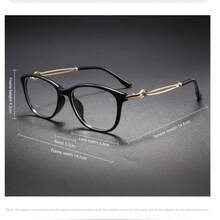 Men's Small Square Metal Clear Lens Glasses, Super Lightweight TR Material Titanium Frame, Personalized Decoration Arms, Suitable For Reading, Computer, TV, Streetwear And Couples - Clear - View 7