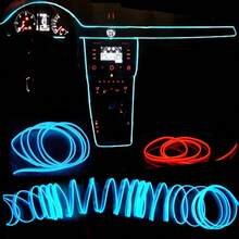 Car RGB Ambient LED Light Strip 1/3/5M APP Control USB Fiber Optic Atmosphere Lamp Neon Interior Console Decoration Lights - Multicolor - View 2