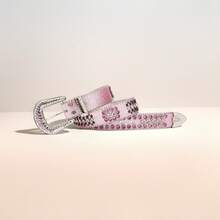 Women's Fashionable Y2K Style Punk Encrusted Rhinestone Belt, Versatile Waist Accessory - Multicolor - View 3