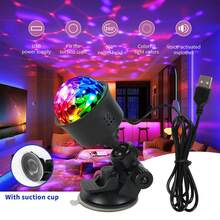 NetHong Mini LED Stage Disco Light USB Powered Projector Light RGB Night Light Auto Rotate For Car KTV Lamp Christmas Party Decoration - Black - View 2
