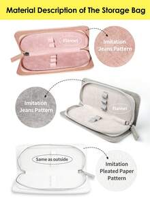 Seedew 一套睫毛嫁接镊子套装，5把金色镊子，可爱粉灰色收纳盒，专业睫毛嫁接工具，非磁性不锈钢化妆精密仪器 - 金色 - 查看 6