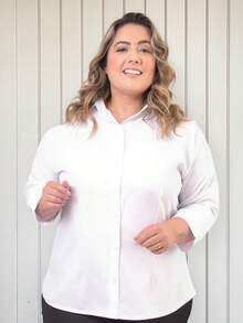 Women's 3/4 Sleeve T-Shirt Plus Size Gg Xgg G2 G3 - 白色 - 查看 1