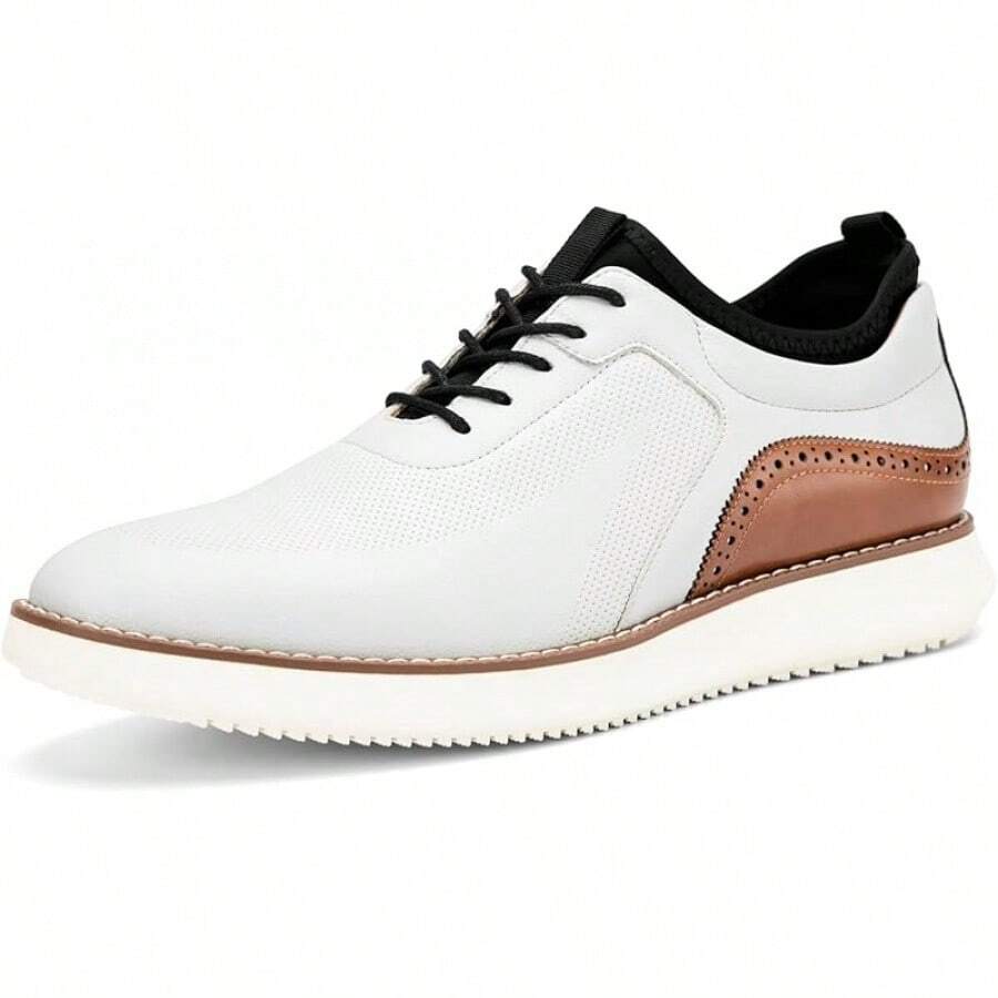 Men's Oxford Shoes Dress Shoes Men's Lightweight Lace-Up Fashion Shoes-20256688 - 白色-03 - 查看 1