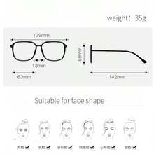 2025 新款女士大框时尚眼镜，两侧采用闪亮金色设计，时尚且眼镜展示个性化，适合日常生活、登山、徒步旅行、旅行、海滩，方形墨镜 - C4 漸茶 - 查看 2