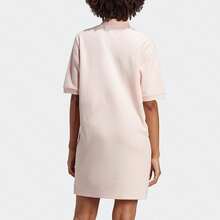 Adidas 女士休闲印花短袖连衣裙，IP3754 - 粉色 - 查看 3