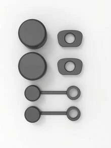 3 件套防溢塞套装，适用于 2.0 40 盎司 30 盎司杯子，配件包括吸管盖、固定防漏塞和盖子防溢塞，透明学校用品，返校，适用于 8-10 毫米杯子配件 - 彩色 - 查看 10