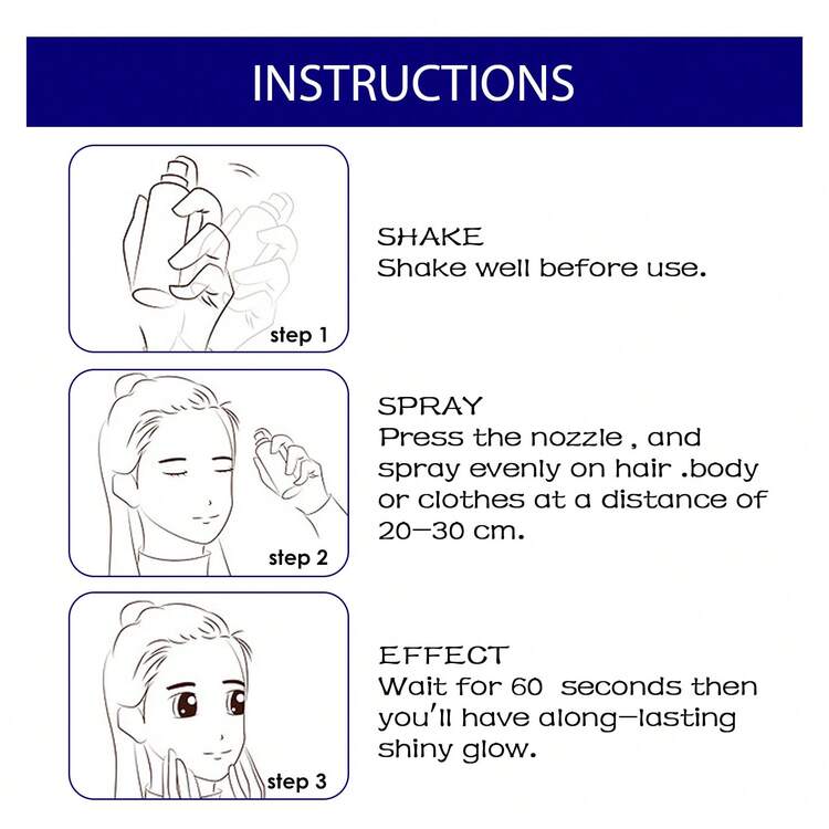 1 Botella de Spray de Brillo, Gel de Cabello con Brillo Plateado, Spray de Brillo para Cabello y Body, Spray Iluminador Holográfico Plateado, Adecuado para Fiestas y Actuaciones para Realzar el Maquillaje - Plateado - Añade 8