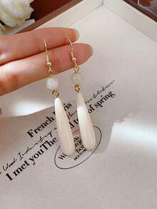 Andkiss 一对波西米亚渐变水滴吊坠耳环