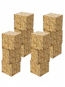 2 Stück/1 Stück Heurundballen als dekorative Boxen für Western-Cowboy-Party-Dekorationen, Bauernhof-Heu, Landhausstil-Boxen, gestapelte Strohsäcke, Karton-Geschenke, Fotorequisiten für Fotokabinen, Tischmittelpunkte für Rodeo-Geburtstag, Baby-Shower-Party-Zubehör, Heuballboxen in Großpackung, Wild-West-Fotokabinen-Requisiten für Western-Cowboy-Party, Geburtstaggeschenke, Bauernhof-Zubehör