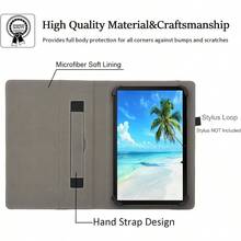 LZUniversal 7 8 Inch Android Tablet Case Dluggs Slim Folding Stand Folio Leather Case Cover For 7.08.5 Inch Tablet With Hand Strap Blue Butterfly1510 - 藍色蝴蝶 - 查看 4