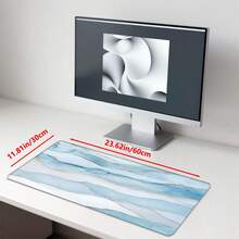 1 pezzo Tappetino mouse da gioco extra large esteso, antiscivolo, con design a strisce di marmo, tappetino da scrivania durevole, adatto per eSport, computer e ufficio, tavolo da pranzo, isola di cucina