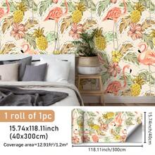 SUPSTICKER 1 rollo de pegatinas de pared autoadhesivas y extraíbles con patrón floral vintage, decoración del hogar, vinilos decorativos para escritorios, dormitorios, baños, entradas, renovación de habitaciones, papel tapiz, pegatinas de pared, decoración de pared