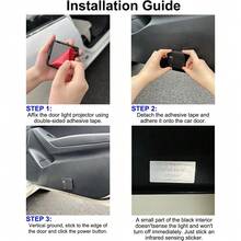 4pcs Car Door Decoration Lights - Blue Horse Projector - Universal Wireless Door LED Projection Lights, Door Step LED Welcome Sign Shadow Ghost Light Projection Lights, Suitable For All Brands Of Car LED Door Welcome Decoration Lights, Car Accessories, Decorative Lights, Male And Female Car Accessories - 藍色 - 查看 6