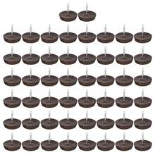 Plastic Nail-On Furniture Glides 100Pcs Table Chair Sofa Leg Floor Protectors For DIY Furniture Table Chair Sofa Couch - 棕色 - 查看 1
