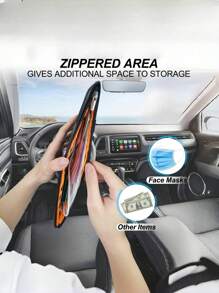 Car Sun Visor Card Holder, Car Storage Hanging Bag, Suitable For Storing Documents, Bills And Other Small Items Of The Document Bag, Multiple Card Slot Design, Easy To Take, Simple Installation For Women Storage Organizer Travel Essentials Back To School Dormitory Storage