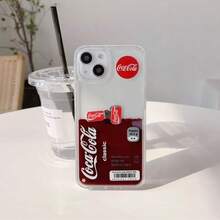 Funda de lujo para iPhone carcasa rígida CocaCola edición limitada diseño exclusivo protección total teléfonos Apple modelos compatibles case premium - transparente - Ver 5