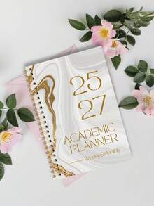 1pc 2026-2027 Academic Year Monthly Planner, 5.6" X 8.0", 24 Months Daily/Weekly/Monthly Planner, January 2026 To December 2027, School & Office Supplies, Back To School, 2026 New Year Gift - Multicolor - View 21