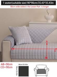 1 件四季沙发垫套，现代简约防滑沙发座椅保护套，防尘可洗沙发套，柔软防褪色，宠物友好，适合卧室、办公室、客厅的 L 型和 1/2/3/4 座沙发 - 淺灰色 - 查看 19