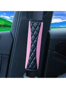 1 Three-Dimensional Embroidered Faux Sheepskin Seat Belt Shoulder Pad Comfortable Decompression Anti-Tightening Seat Belt Interior Decoration Suit Seat Belt. - White - View 8