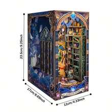 Fantasy Store DIY Handmade Collection Toys Wooden Splicing Book Stand Hut Family And Friends Birthday School Season Halloween Christmas New Year Valentine's Day Easter Gift - Blue Purple - View 2