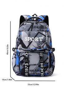 Schoolbag Male Junior High School Students High School Students College Students Computer Backpack Personalised Graffiti Large Capacity Shoulder Bag Large Capacity Bag