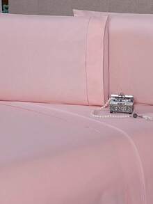 King Size Flat Sheet In Percale 180 Thread Count - Rose - View 2