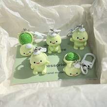 5/10个可爱卡通3D乌龟钥匙扣，趣味少女包包挂饰，汽车、老师、朋友、姐妹礼物创意 - 彩色 - 查看 13