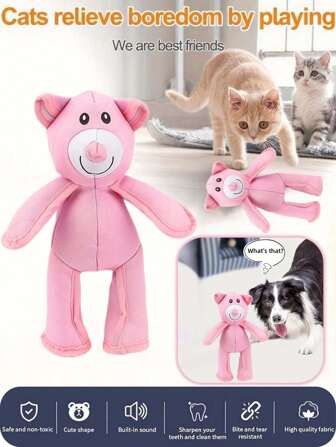 Squeaker Teddy Bear Dog Toy Aggressive Chewers Indestructible Stuffed Plush Dog Squeaky Toy Pet Toys Pet Supplies Dog Things Cat Toys Cat Necessities Cat Accessories Cat Stuff Puppy Keep Birthday Puppy Keep Game Dog Stuff Puppy Keep Cat Dog Toys