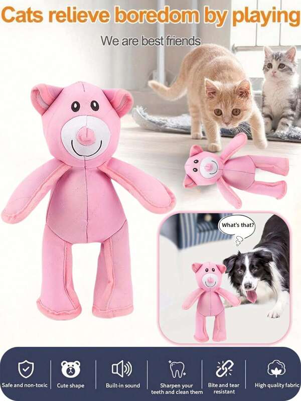 Squeaker Teddy Bear Dog Toy Aggressive Chewers Indestructible Stuffed Plush Dog Squeaky Toy Pet Toys Pet Supplies Dog Things Cat Toys Cat Necessities Cat Accessories Cat Stuff Puppy Keep Birthday Puppy Keep Game Dog Stuff Puppy Keep Cat Dog Toys