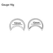 2 Pcs Daith Piercing Jewelry Hypoallergenic CZ Heart Cartilage Earring 18K Gold Plating Water Droplet Septum Ring 316L Stainless Steel Moon Helix Earring For Women