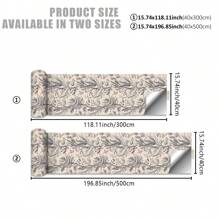 SUPSTICKER 1 rollo de pegatinas de pared autoadhesivas y extraíbles con patrón floral vintage, decoración del hogar, vinilos decorativos para escritorios, dormitorios, baños, entradas, renovación de habitaciones, papel tapiz, pegatinas de pared, decoración de pared
