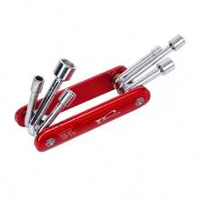 Juego de herramientas multifuncional 6 en 1: Llave hexagonal plegable de alta dureza, portátil, llave universal multifuncional plegable, para reparación de bicicleta eléctrica, motocicleta y bicicleta, incluye destornillador, abridor de botellas, adecuado para automóvil, motocicleta, mantenimiento de bicicleta de montaña, viaje al aire libre, taller de garaje, gran regalo para novio, padre, cumpleaños