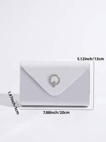 Glitter Decor Shiny PU Leather Women's Evening Clutch Bag, Party Shoulder Crossbody Chain Bag With Phone & Lipstick Compartment, Fashion Versatile Female Handbag