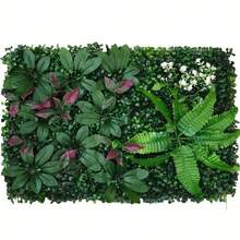 23.62x15.75 英寸人造绿色植物墙板 - 逼真丛林草坪装饰，适用于家居和花园，鲜艳的绿色草坪垫，适合户外露台，是婚礼、圣诞节、万圣节、复活节和其他场合的完美之选，花园装饰 | 生动的墙垫 | 人造草坪，人造绿篱板 - 彩色 - 查看 7