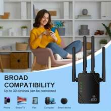 WiFi Extender/Repeater,360° Full Coverage, Internet Booster - With Ethernet Port, Quick Setup, Home Wireless Signal Booster - UK Plug(220-240V) - View 10