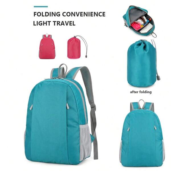 A Lightweight Outdoor Travel Bag, Foldable Storage Hiking Bag, Waterproof Lightweight Travel Backpack, Sports And Leisure Mountaineering Schoolbag, Suitable For Men And Women Outdoor Play, Hiking, Sports, Fitness Running Use