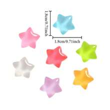 7/10/12/14件可爱夜光星星鞋饰，易于安装且有趣的DIY洞洞鞋，可拆卸洞洞鞋装饰，生日派对礼物的理想选择