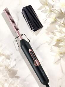 CRASTS CRASTS Electric Hair Straightener Brush, Copper Ionic Hair Comb, Dry & Wet Use, Household Hair Styling Tool