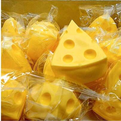 Đồ chơi bóp phô mai dễ thương mới, quả bóng phô mai giảm căng thẳng mới lạ, thích hợp cho Giáng sinh, trang trí tiệc hóa trang và quà tặng nhỏ