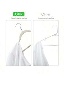 5pcs Velvet Hangers - Space-Saving, Durable Clothing Storage Racks, Suitable For Home And Retail Decoration
