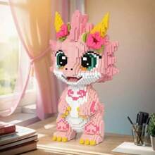 1pc Cute Dragon Building Blocks Set, DIY 3D Assembly Pressure Relief Educational Toy Model Decor, Perfect Gift For Dragon Series Fans, Room Decor