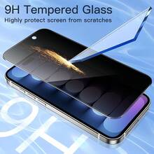 JETech Privacy Screen Protector For 15 Pro 6.1 Inch, Anti-Spy Tempered Glass Screen Protector With Easy Installation Frame, 2 Units - IPhone 15 Pro - View 6