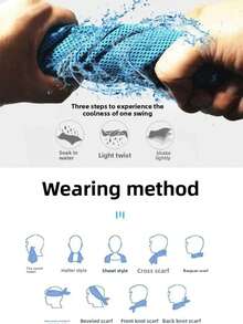 1 运动降温毛巾，吸汗降温毛巾，男女跑步健身速干降温毛巾，便携式夏季冰丝降温运动毛巾，适合户外活动的速干健身毛巾，速干运动毛巾带收纳盒和降温冰毯，适合户外健身和露营！