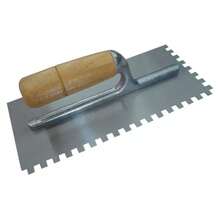 Llana dentada triangular de acero al alto carbón con mango de madera 6 remaches - 04721 - Ver 2