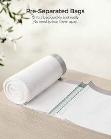 SONGMICS Drawstring Bin Liners, 30L Bin Liners, Code 30A, Customized, 2 Rolls, 90 Pieces, White KRB30A02 - Bagged (25 L Code 025A01) - View 4