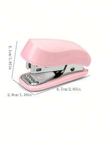 1 件迷你订书机套装，三合一骑马钉订书机和起钉器（容量：830 个订书钉），26/6 标准，返校，办公室学校用品 - 彩色 - 查看 4